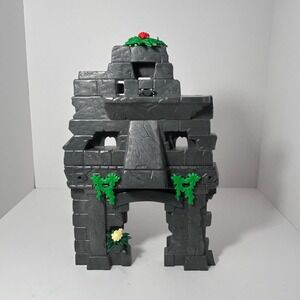 Playmobil 1998 Geobra Jungle Ruin Stone Wall‎ Temple Dinosaur Fossil Set 3 Piece